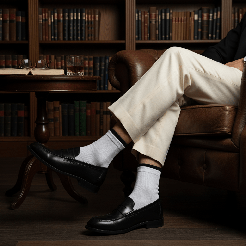 Horizon Hues - White & Black - Sockscarving - Feel The Comfort