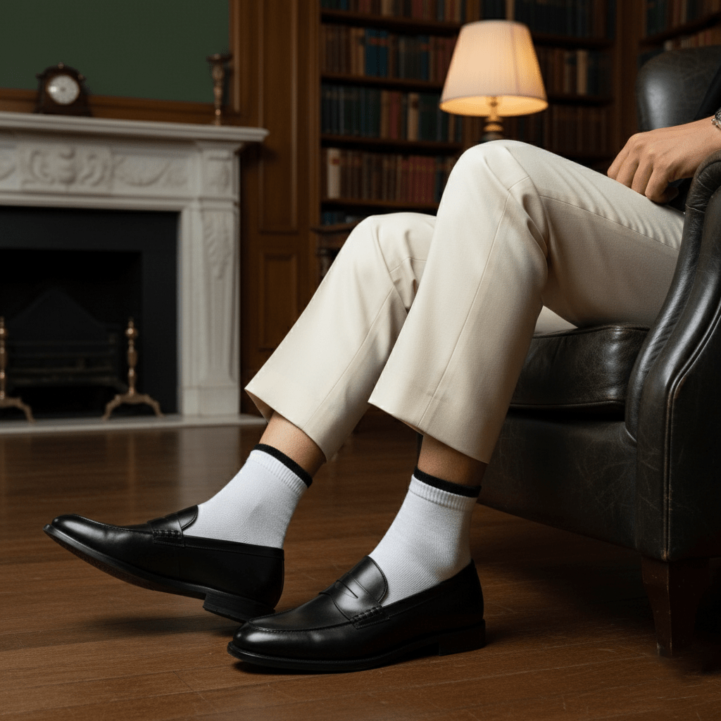 Horizon Hues - White & Black - Sockscarving - Feel The Comfort