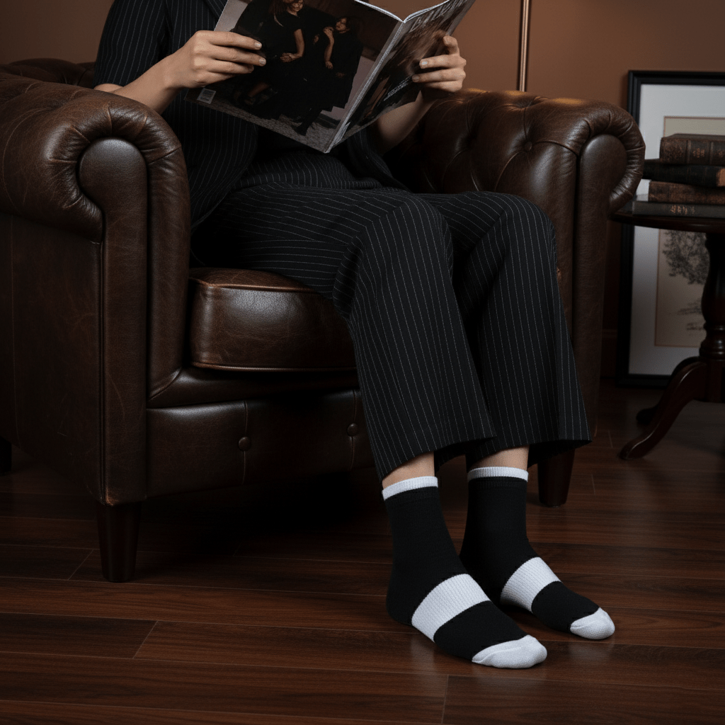 Horizon Hues - Black & White - Sockscarving - Feel The Comfort