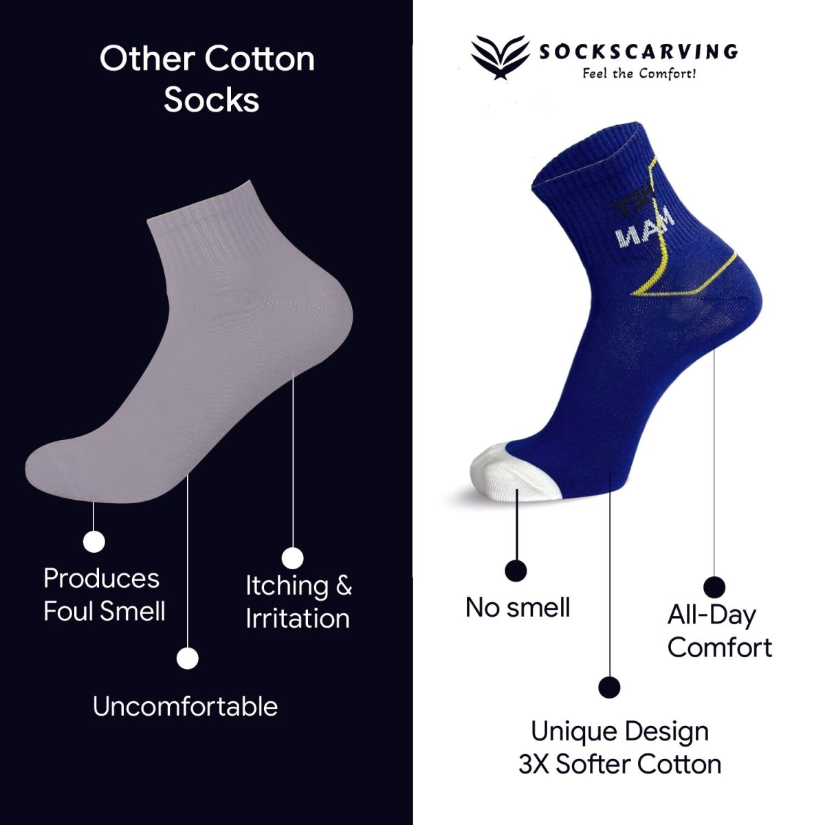 Statement Stride: Speak Your Mind - Sockscarving - Feel The Comfort