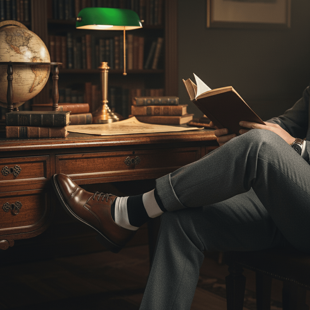 Coastal Classic - Navy Blue & White Stripe - Sockscarving - Feel The Comfort