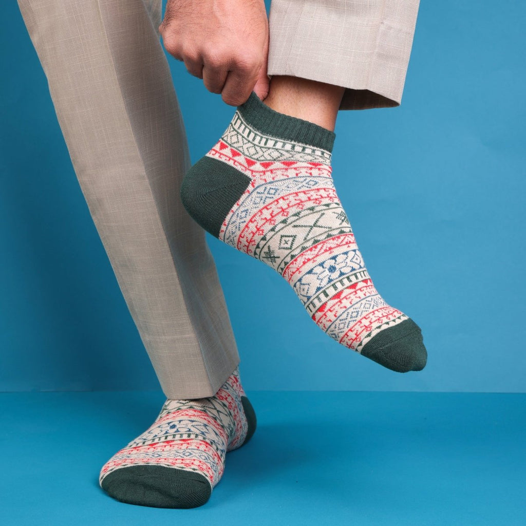 Wanderlust Weave - GREEN - Sockscarving - Feel The Comfort