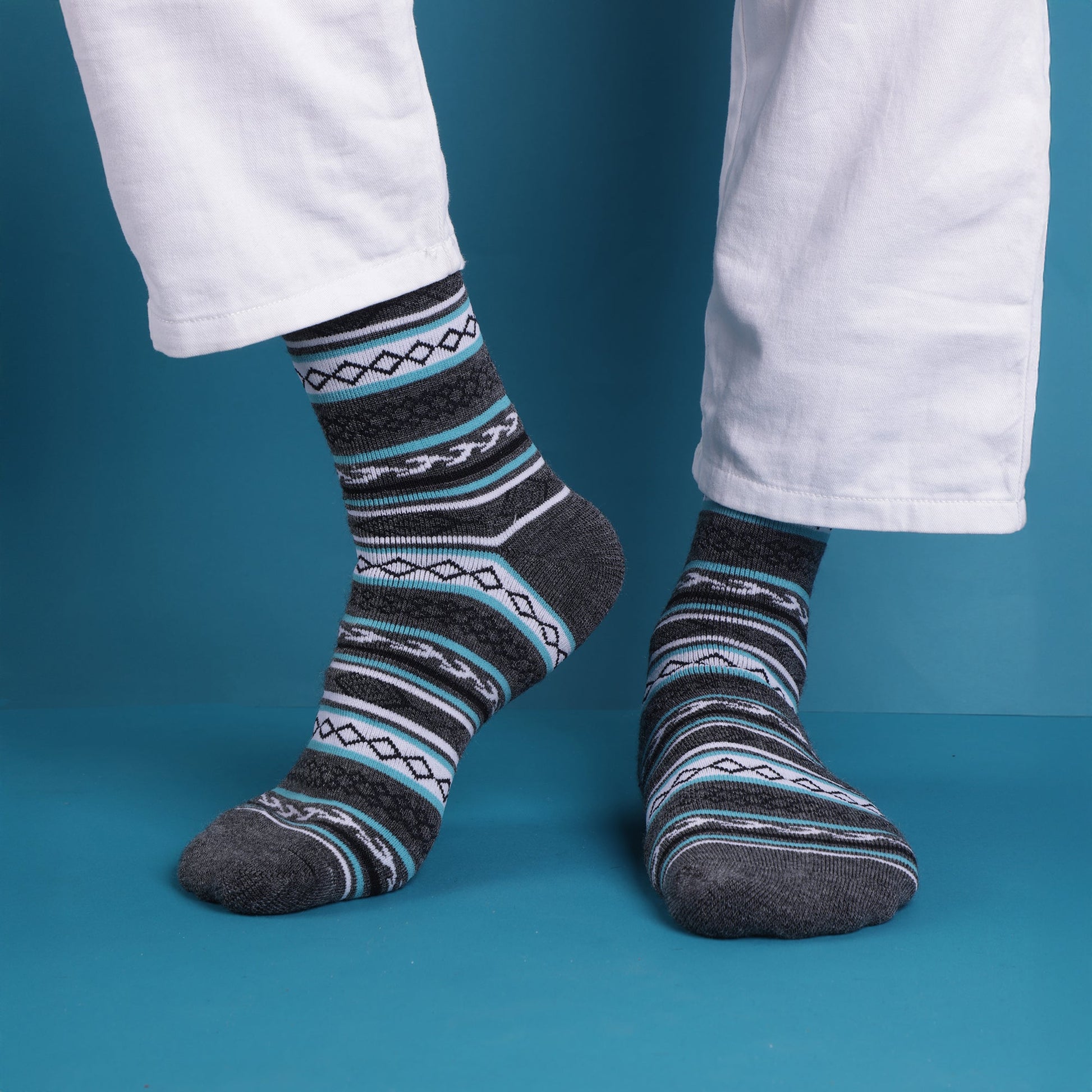 MULTICOLOR WOOLEN EDITION- GREY/BLUE