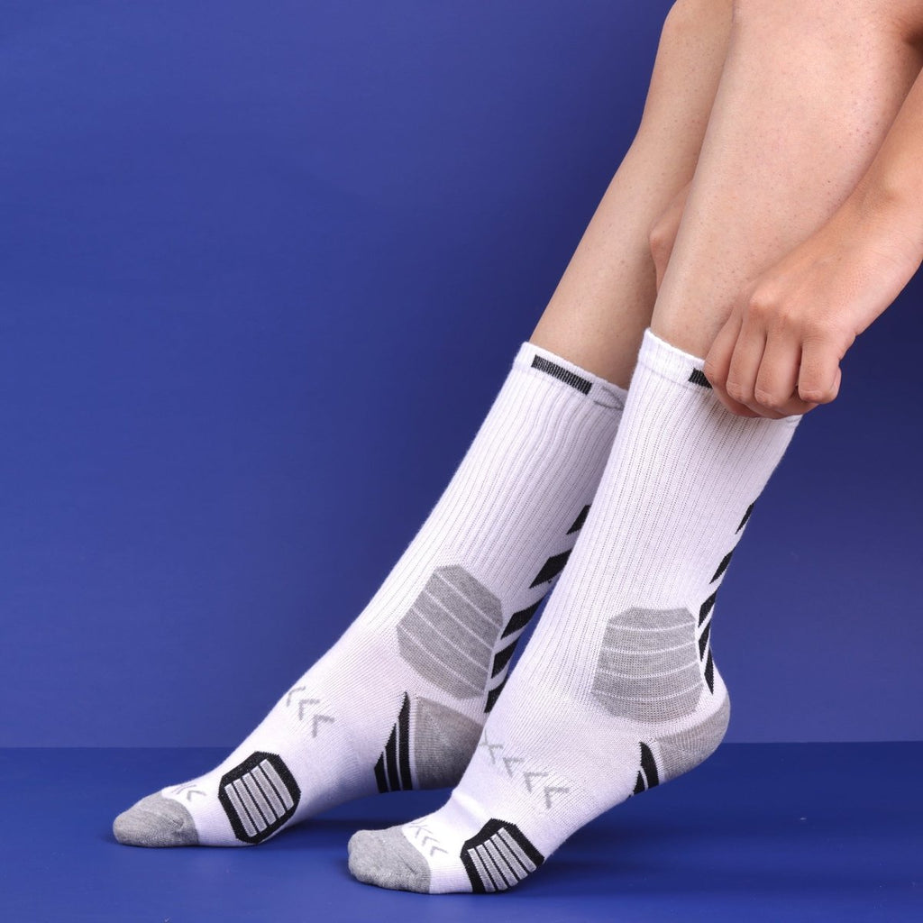 Velocity V - WHITE/GREY - Sockscarving - Feel The Comfort