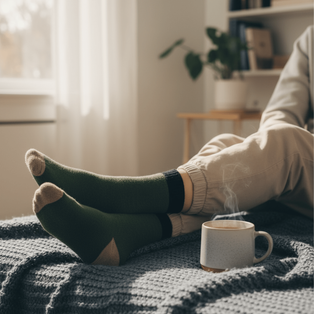 Winter Haven - GREEN/BROWN - Sockscarving - Feel The Comfort