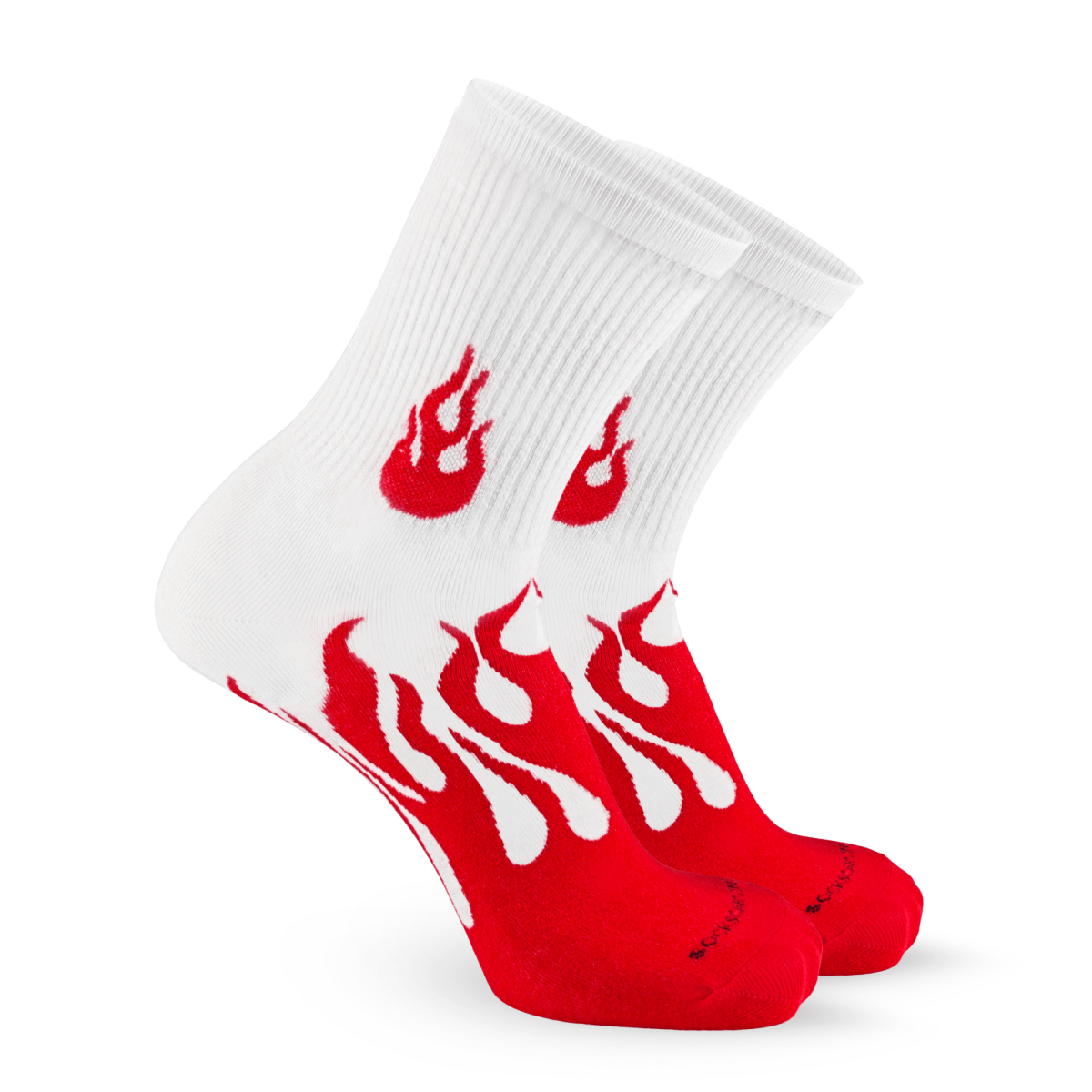 Elemental Ember - WHITE/RED - Sockscarving - Feel The Comfort