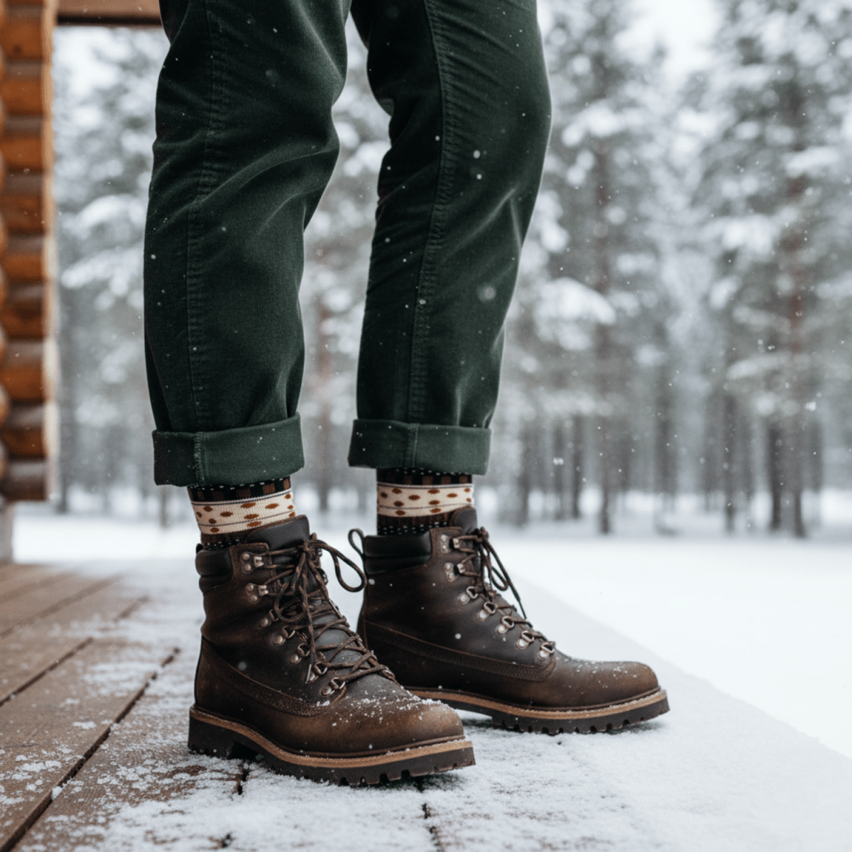 Festive Fusion - Brown - Sockscarving - Feel The Comfort