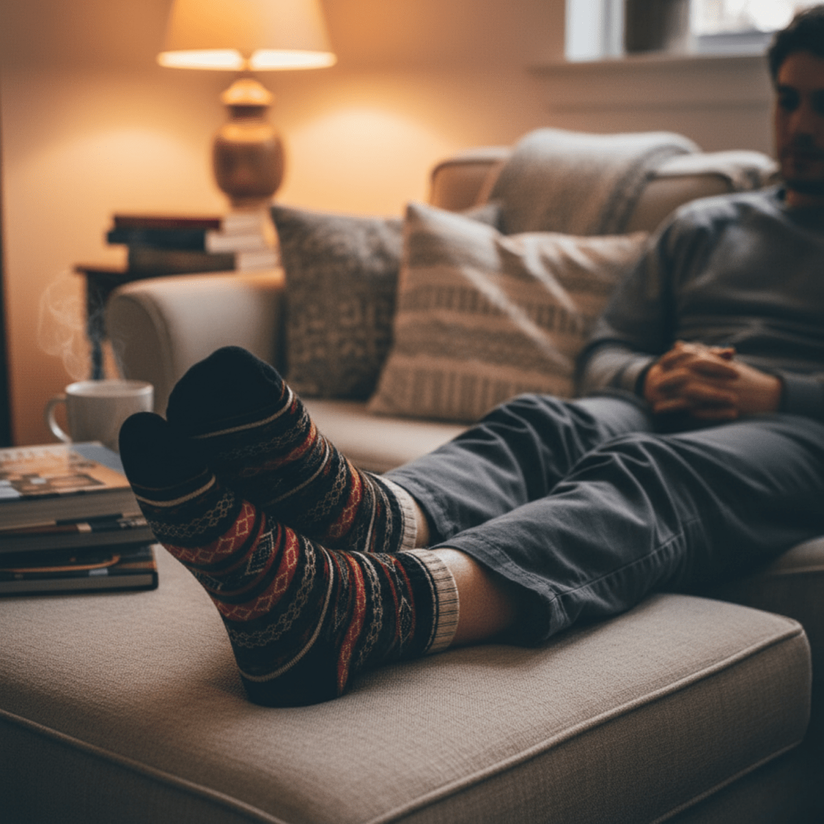 Nomad Knit - BLACK/RED - Sockscarving - Feel The Comfort