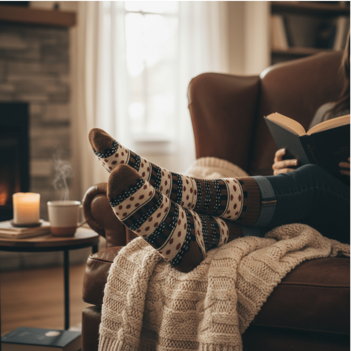 Festive Fusion - Brown - Sockscarving - Feel The Comfort