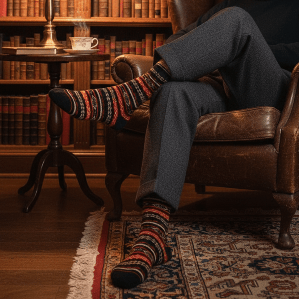 Nomad Knit - BLACK/RED - Sockscarving - Feel The Comfort