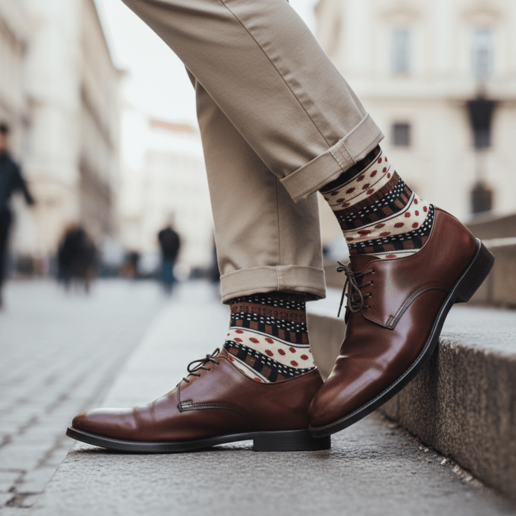 Festive Fusion - Brown - Sockscarving - Feel The Comfort
