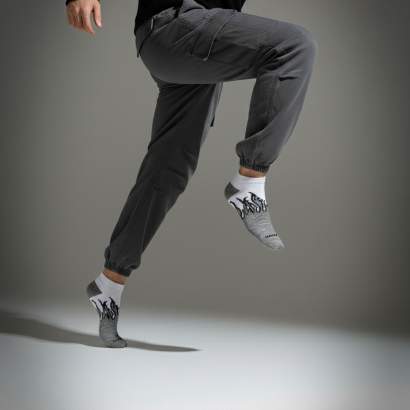 Elemental Spark - GREY/WHITE - BLACK FLAMES