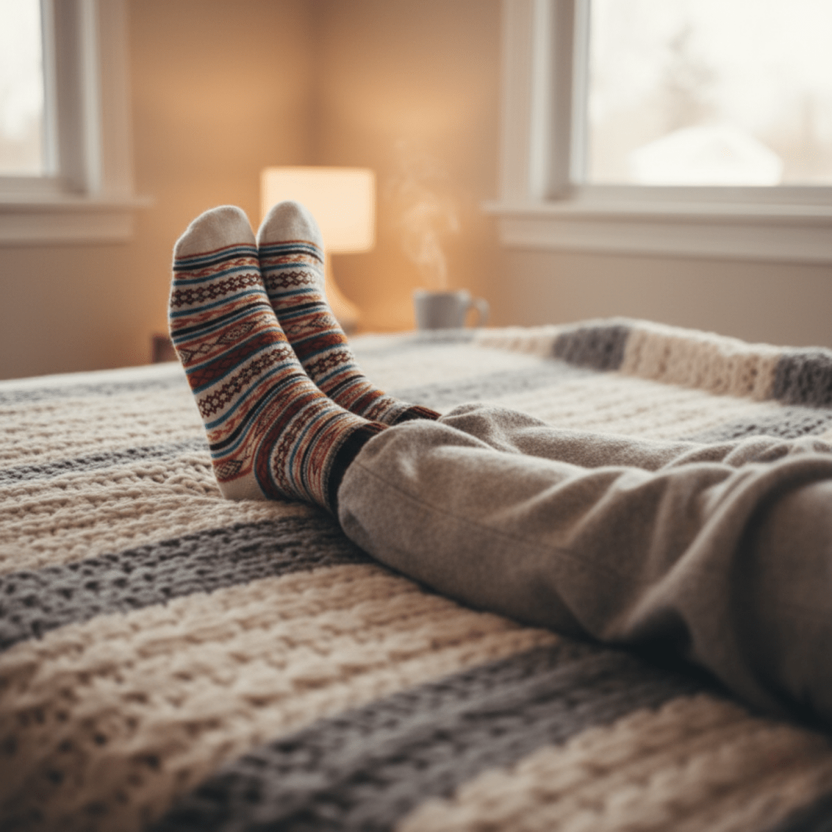 Nomad Knit - WHITE/RED - Sockscarving - Feel The Comfort