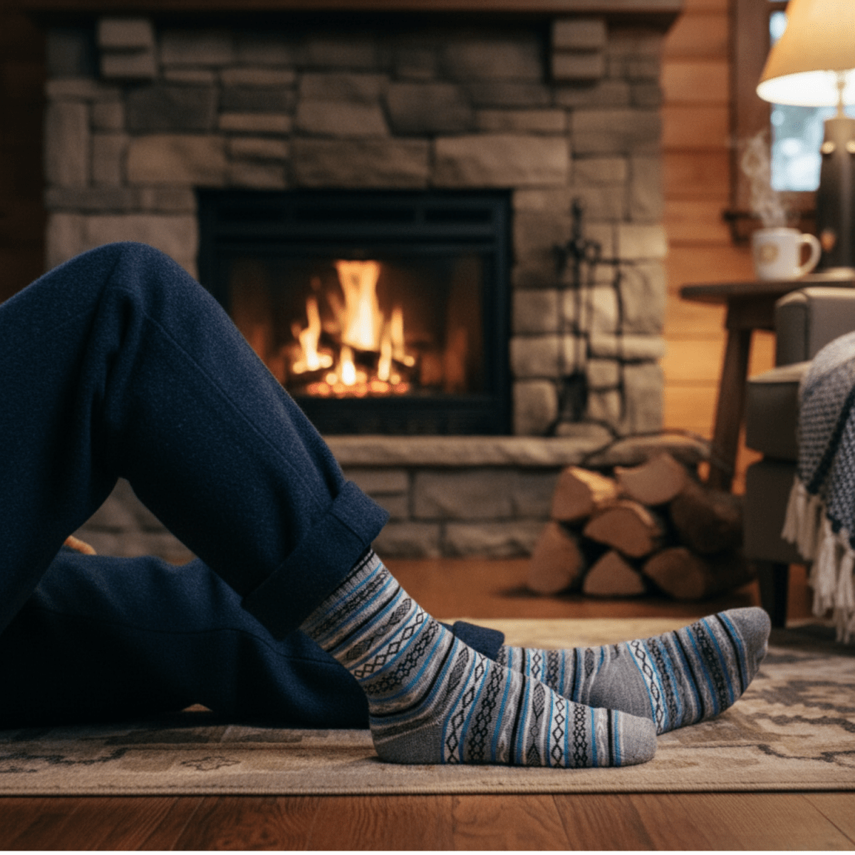 Nomad Knit - GREY/BLUE - Sockscarving - Feel The Comfort