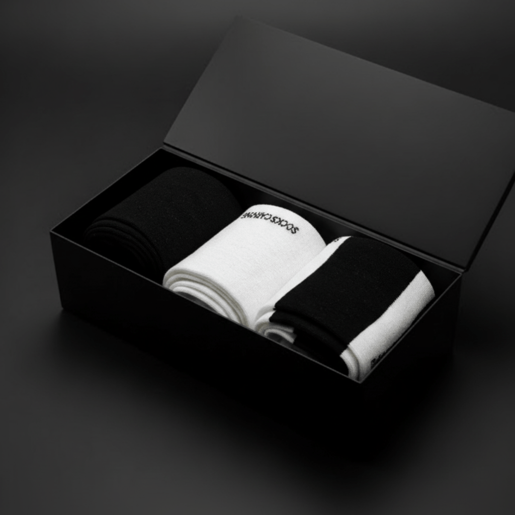 Monochrome Edge: Sleek & Sustainable - Sockscarving - Feel The Comfort