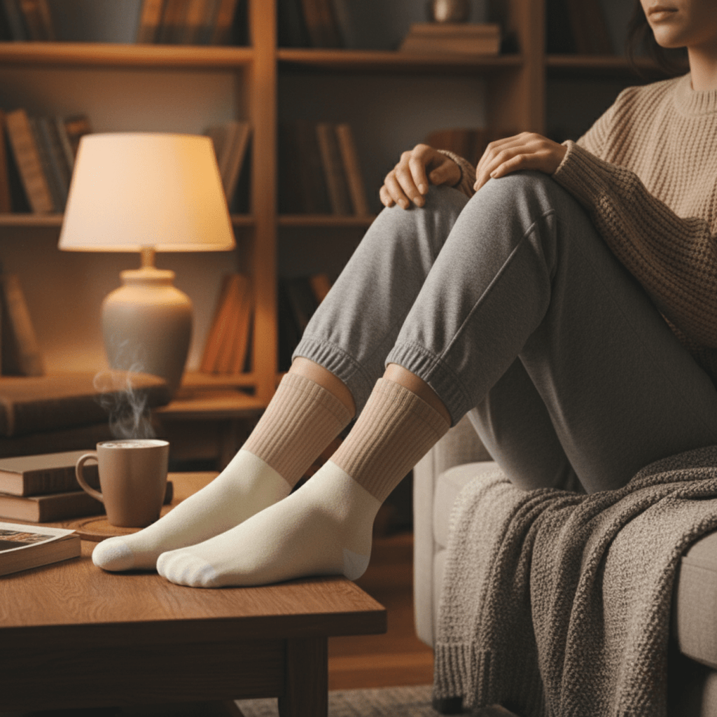Heritage Rib - CREAM - Sockscarving - Feel The Comfort