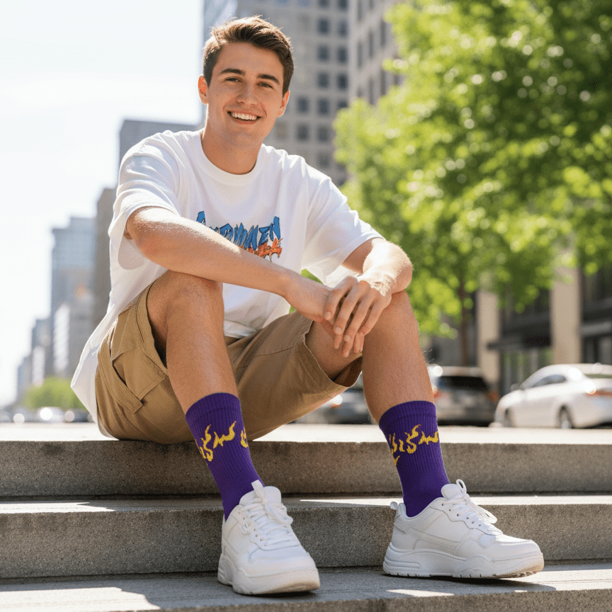 Elemental Flicker: Ignite Your Vibe - Sockscarving - Feel The Comfort