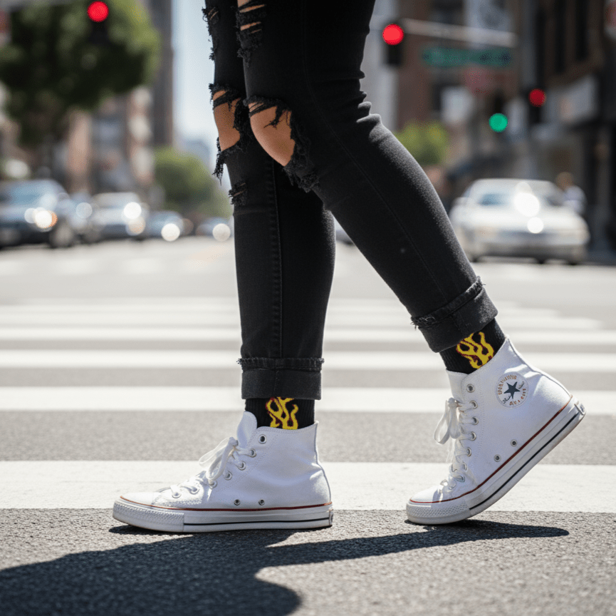 Elemental Flicker: Ignite Your Vibe - Sockscarving - Feel The Comfort