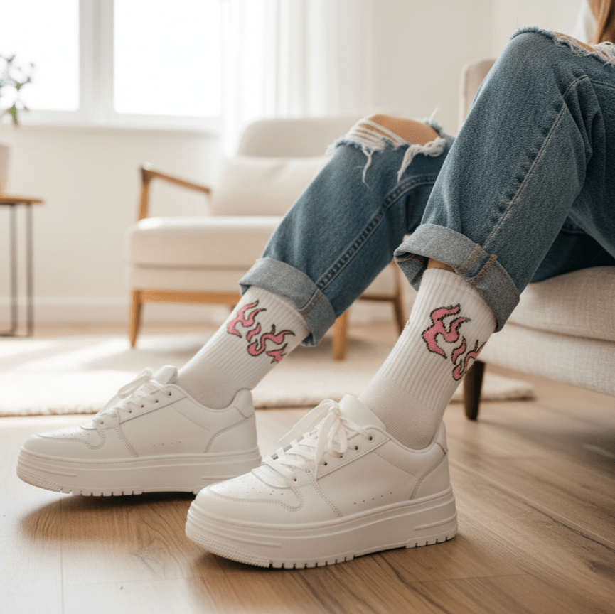 Elemental Flicker: Ignite Your Vibe - Sockscarving - Feel The Comfort