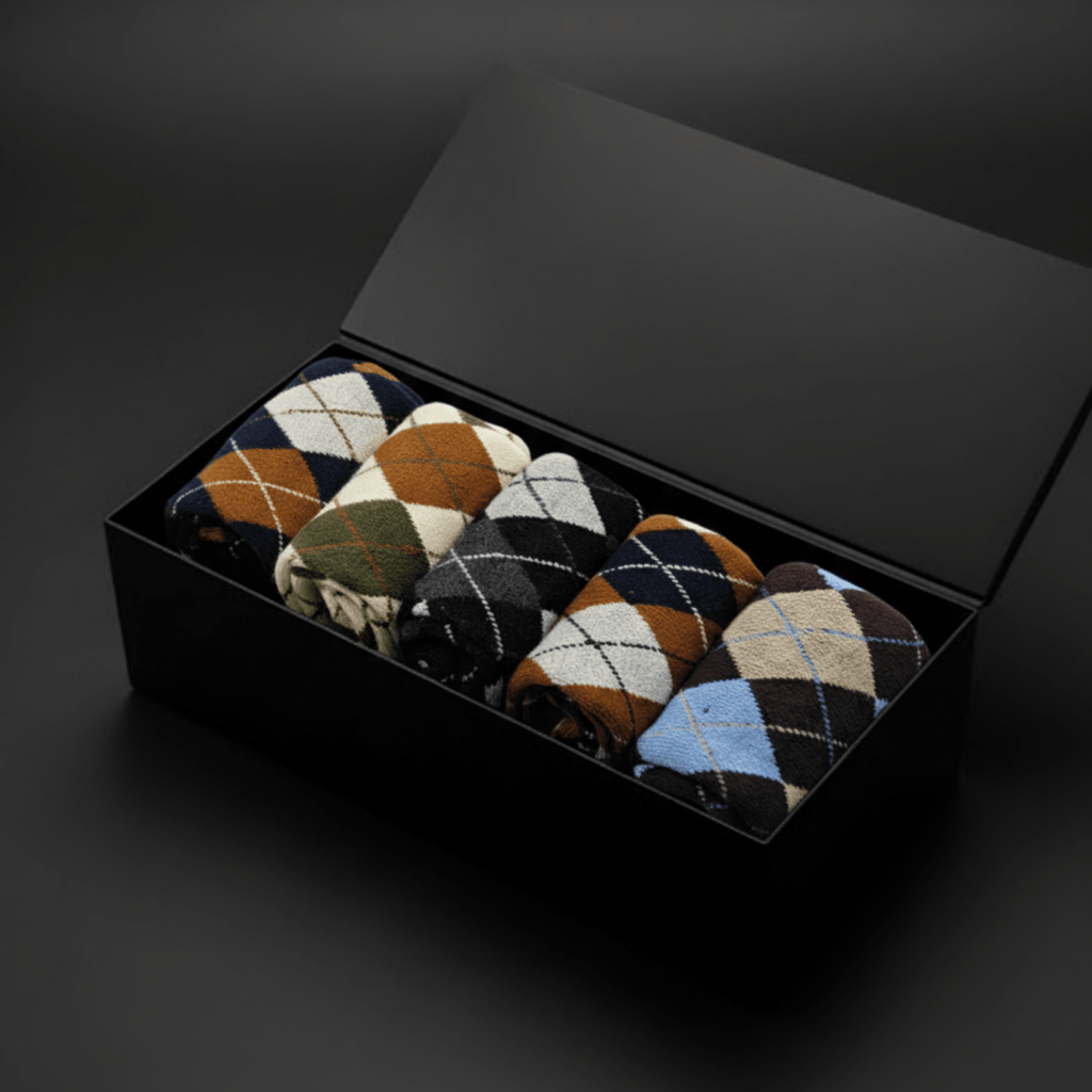 Winter Argyle: Refined Warmth - Sockscarving - Feel The Comfort