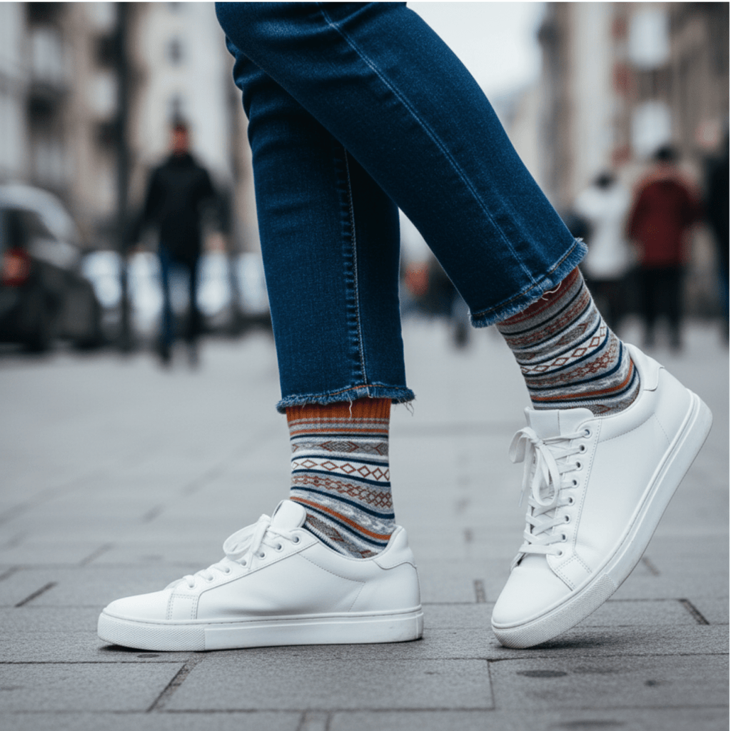 Nomad Knit - GREY/BROWN - Sockscarving - Feel The Comfort