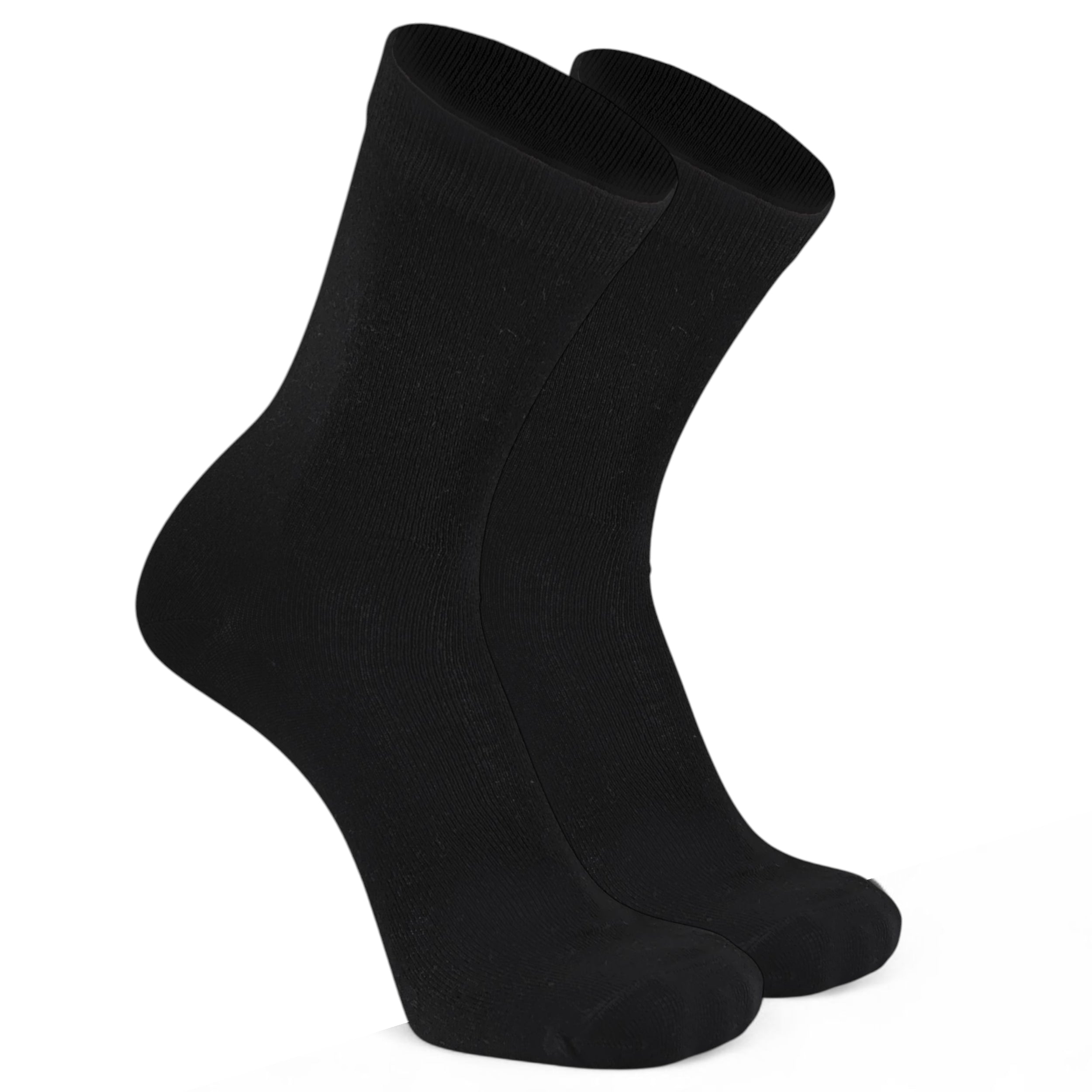 Black Bamboo- Elegance essentials Crew Length Socks