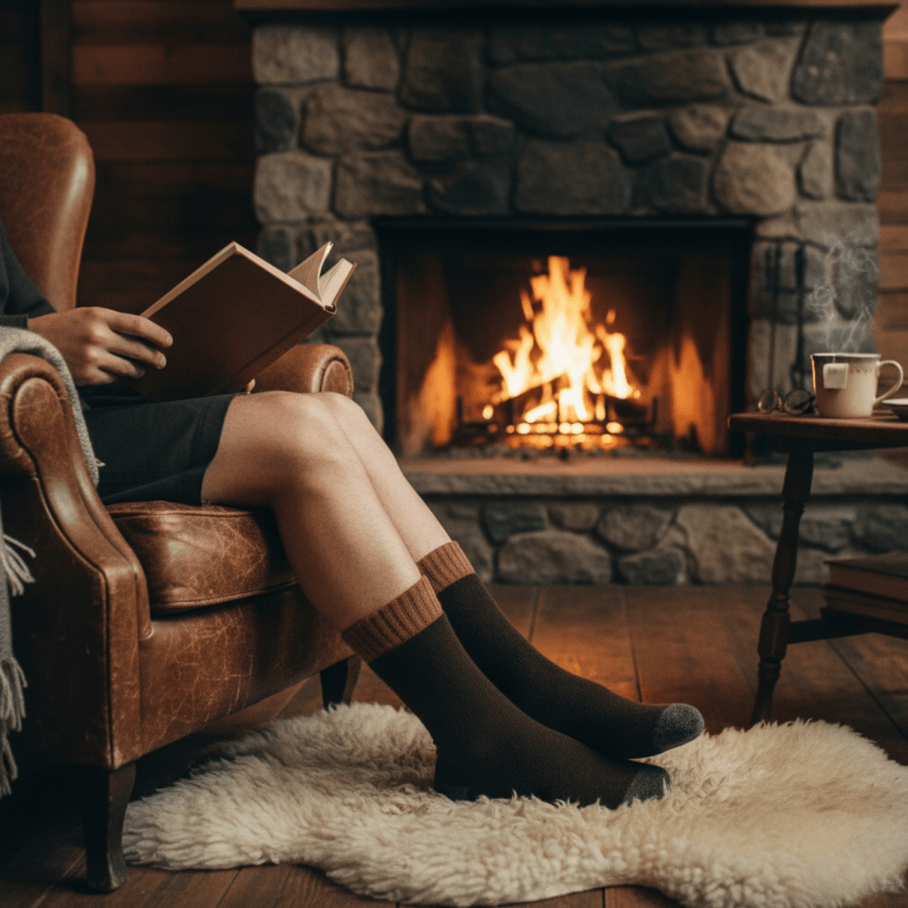 Winter Haven - BROWN/GREY - Sockscarving - Feel The Comfort