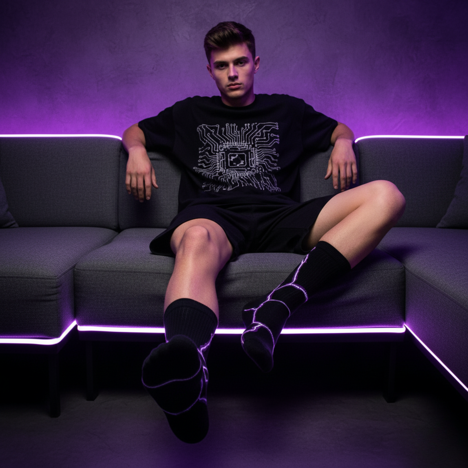 Elemental Shock - BLACK - PURPLE LIGHT