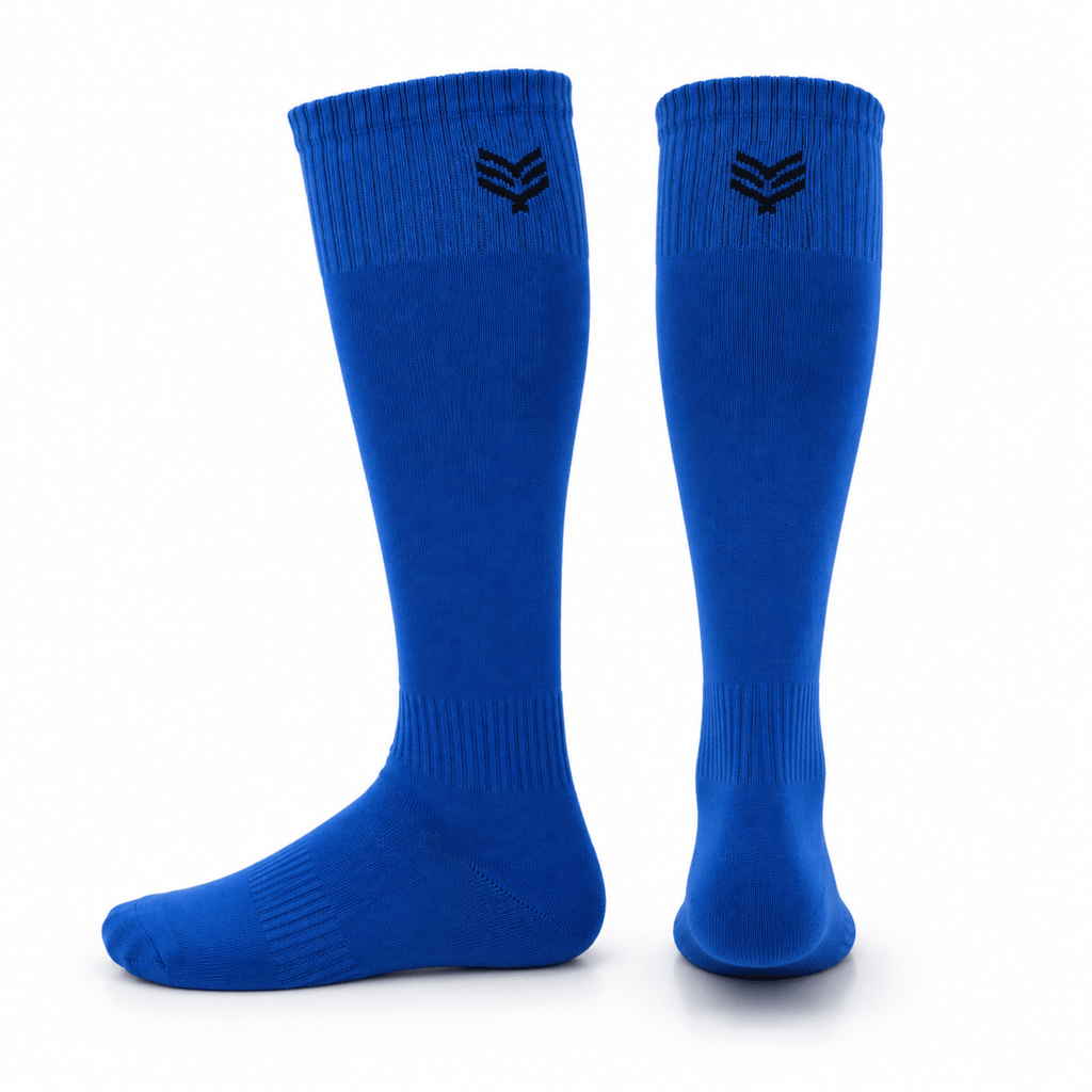 '-Sports Solid Knee length Socks - Blue-
