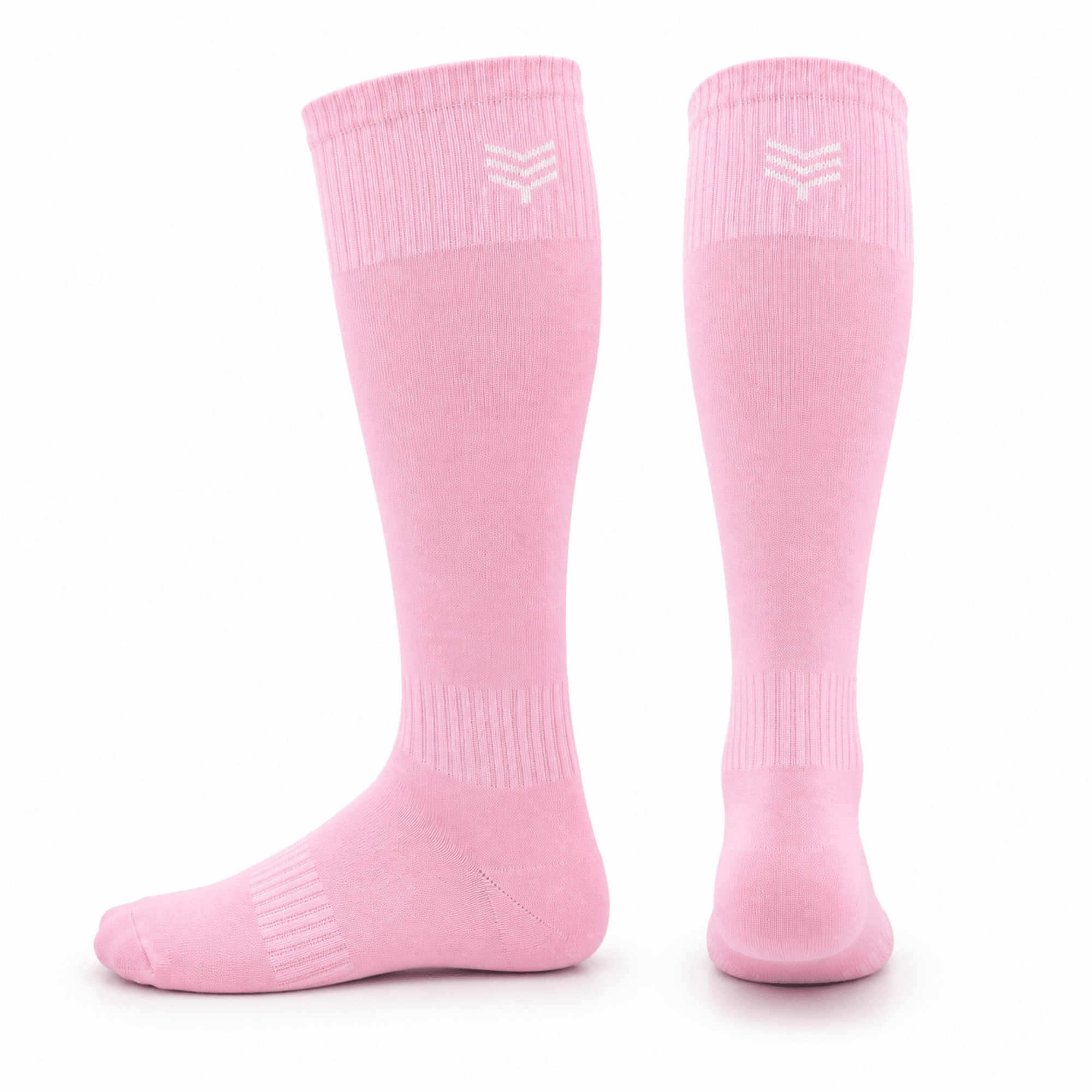 '-Sports Solid Knee length Socks - Pink-