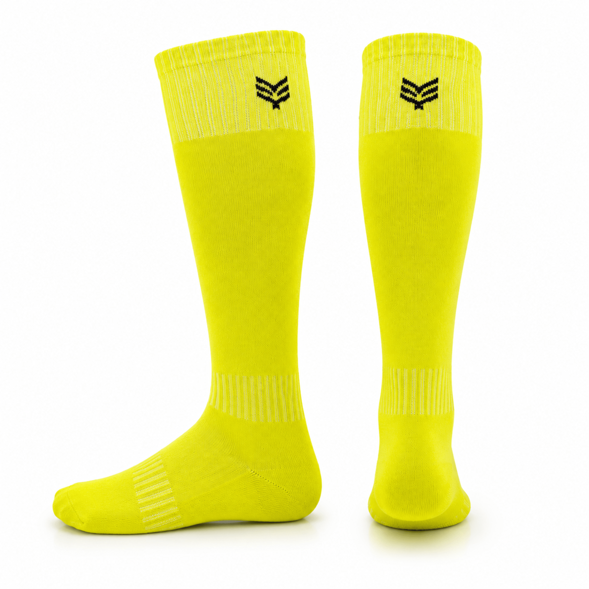 '-Sports Solid Knee length Socks - Neon yellow-