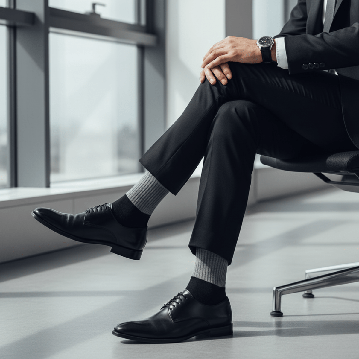 Heritage Rib - BLACK - Sockscarving - Feel The Comfort