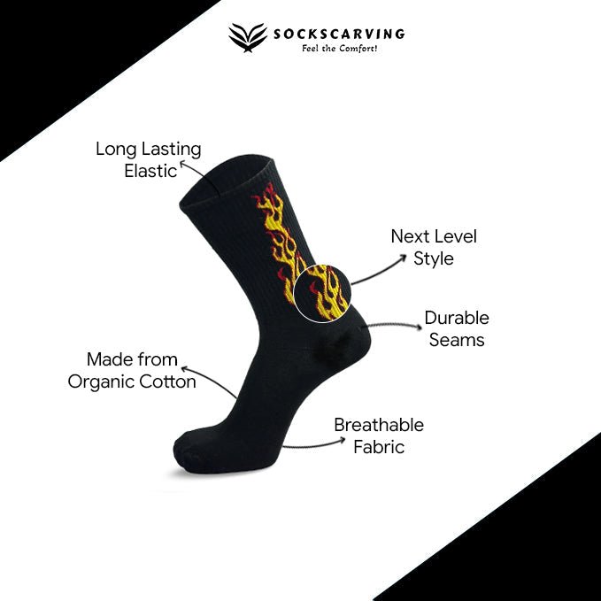 Elemental Flicker: Ignite Your Vibe - Sockscarving - Feel The Comfort