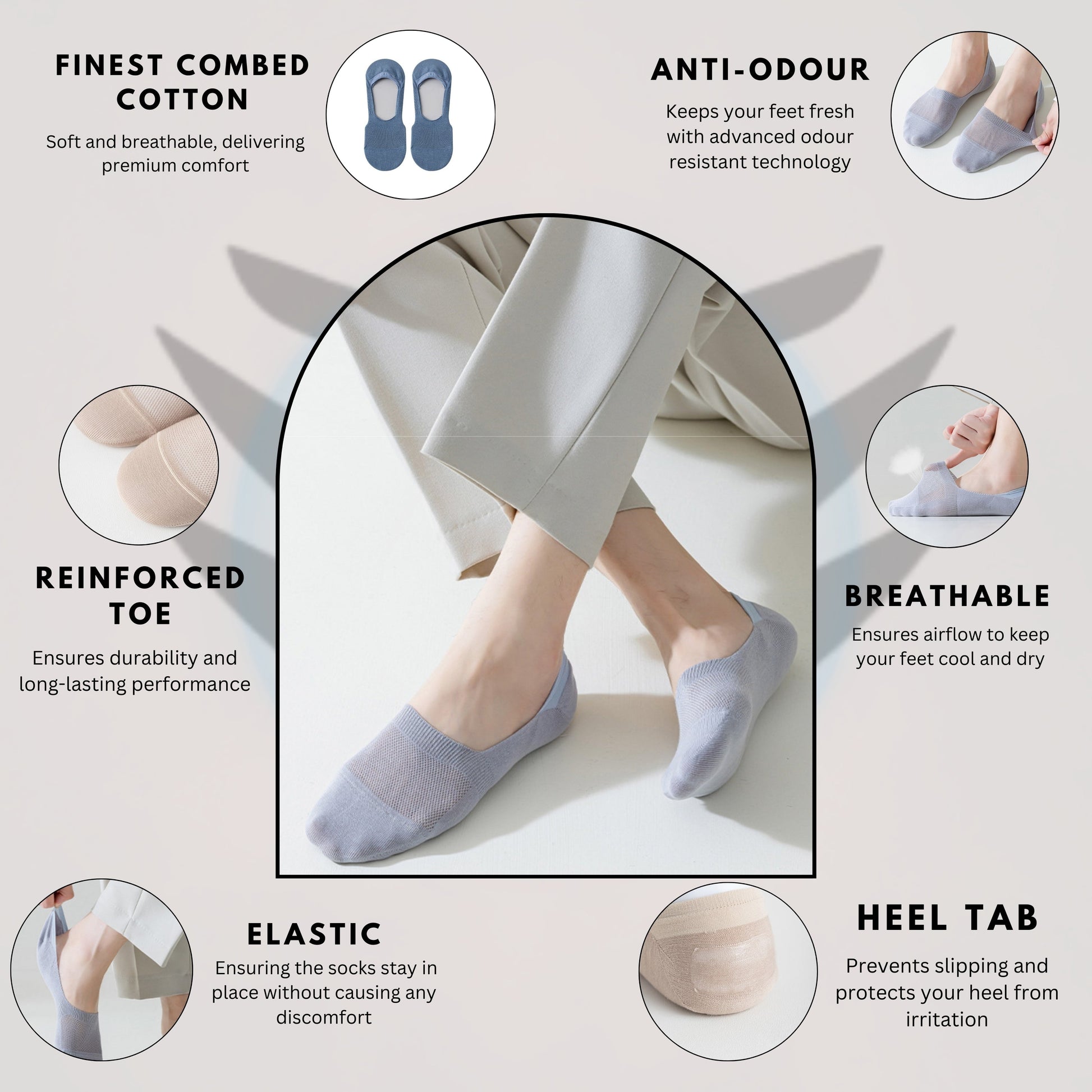 NO-SLIP LOAFER SOCKS