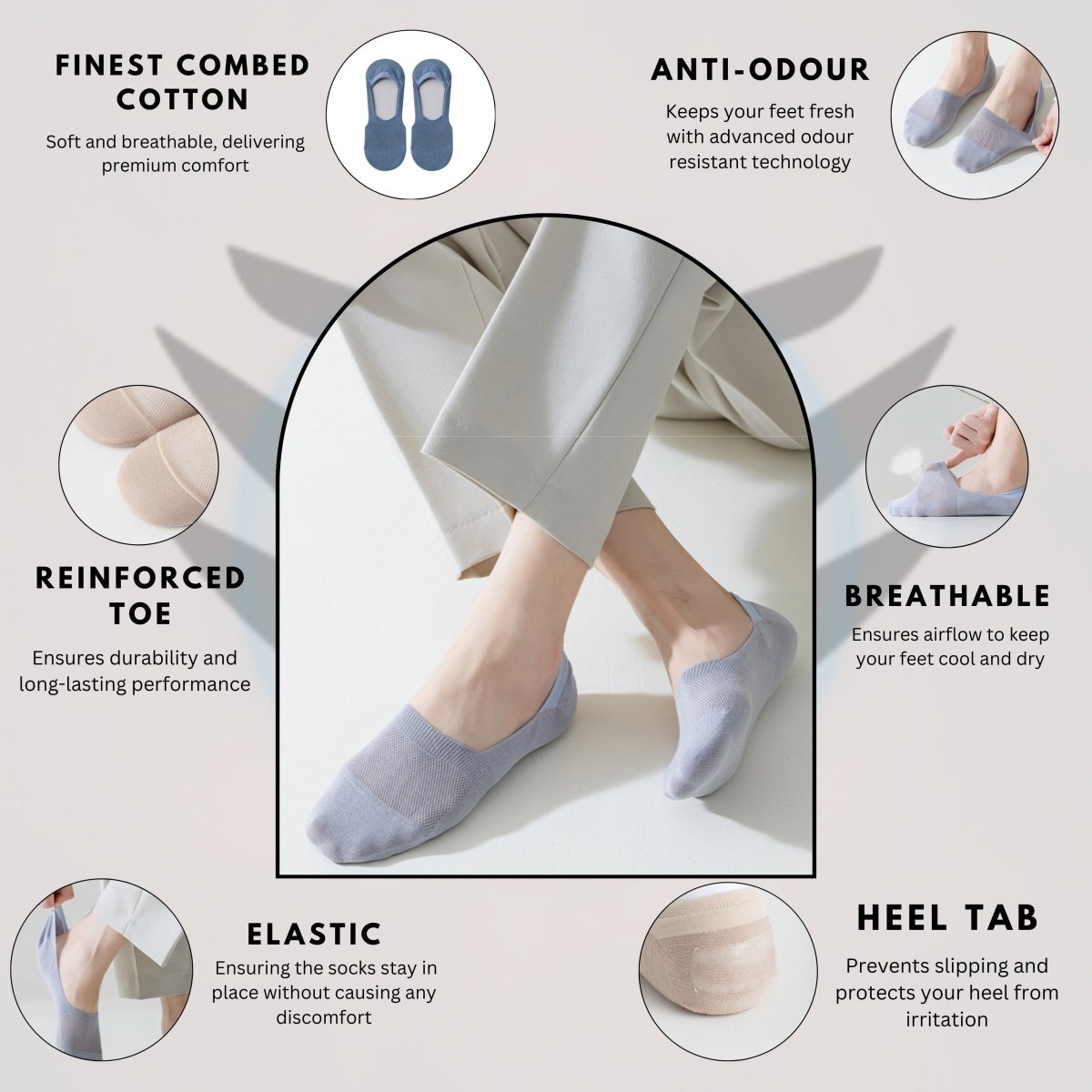 NO - SLIP LOAFER SOCKS - Sockscarving - Feel The Comfort