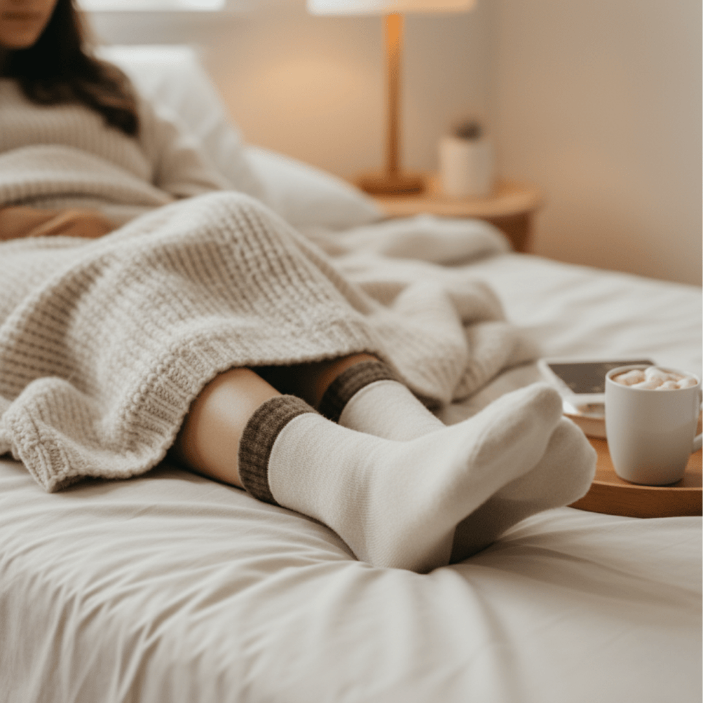 Winter Haven - CREAM/BROWN - Sockscarving - Feel The Comfort