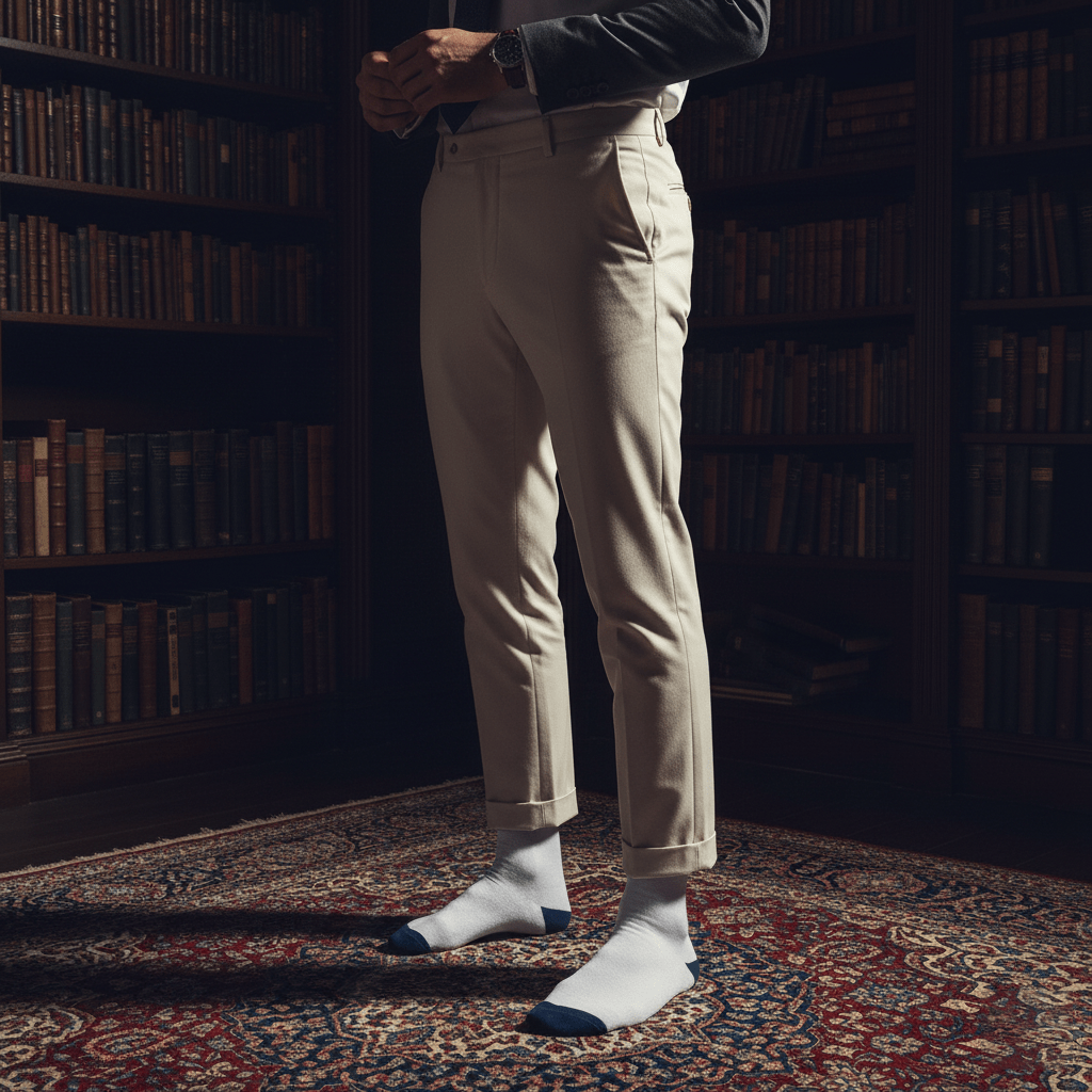 Monochrome Edge - Full White & Black - Sockscarving - Feel The Comfort