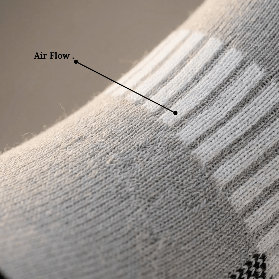 '-Airofit Cushioned Ankle Socks-Grey/White-