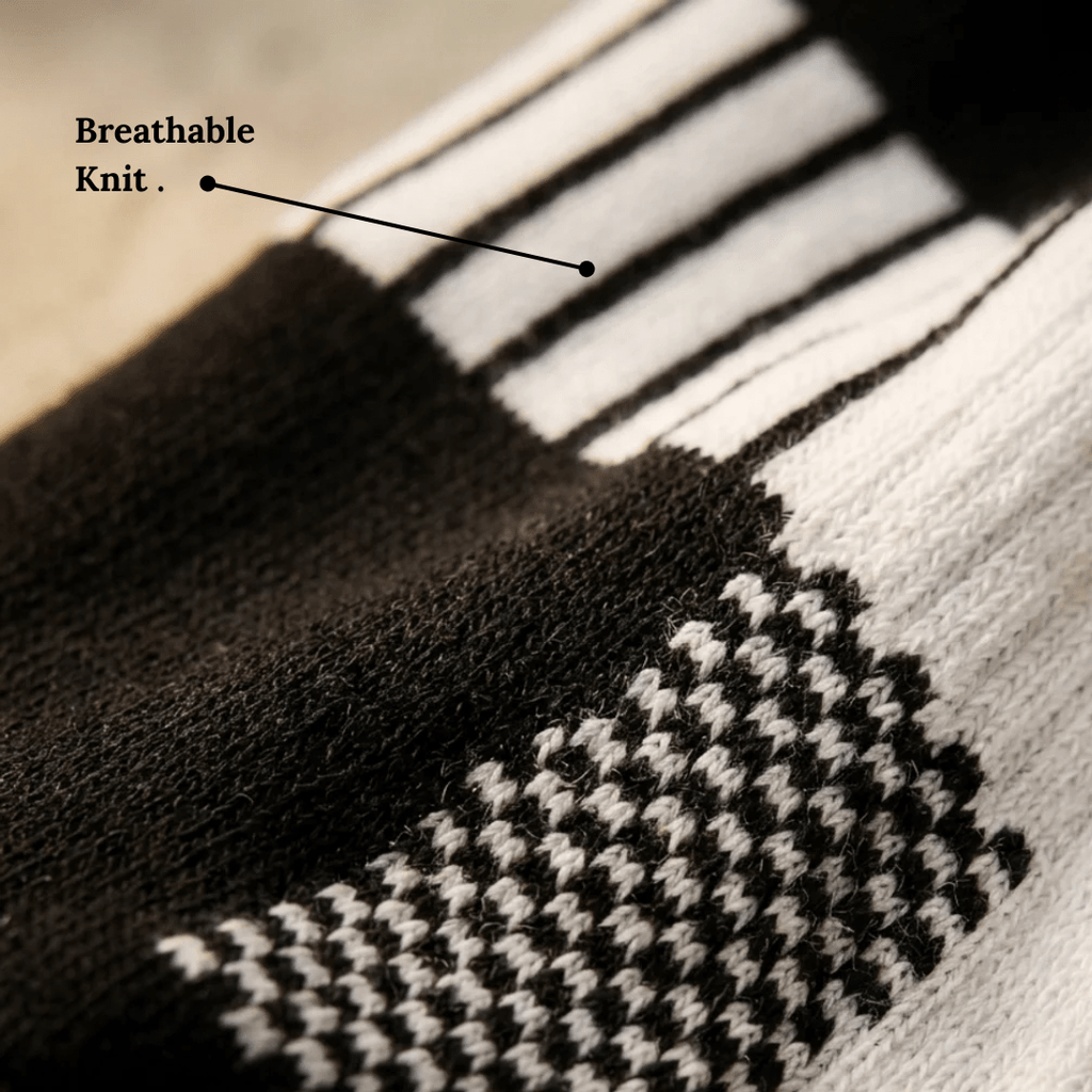 '-Airofit Cushioned Ankle Socks-Black/white-