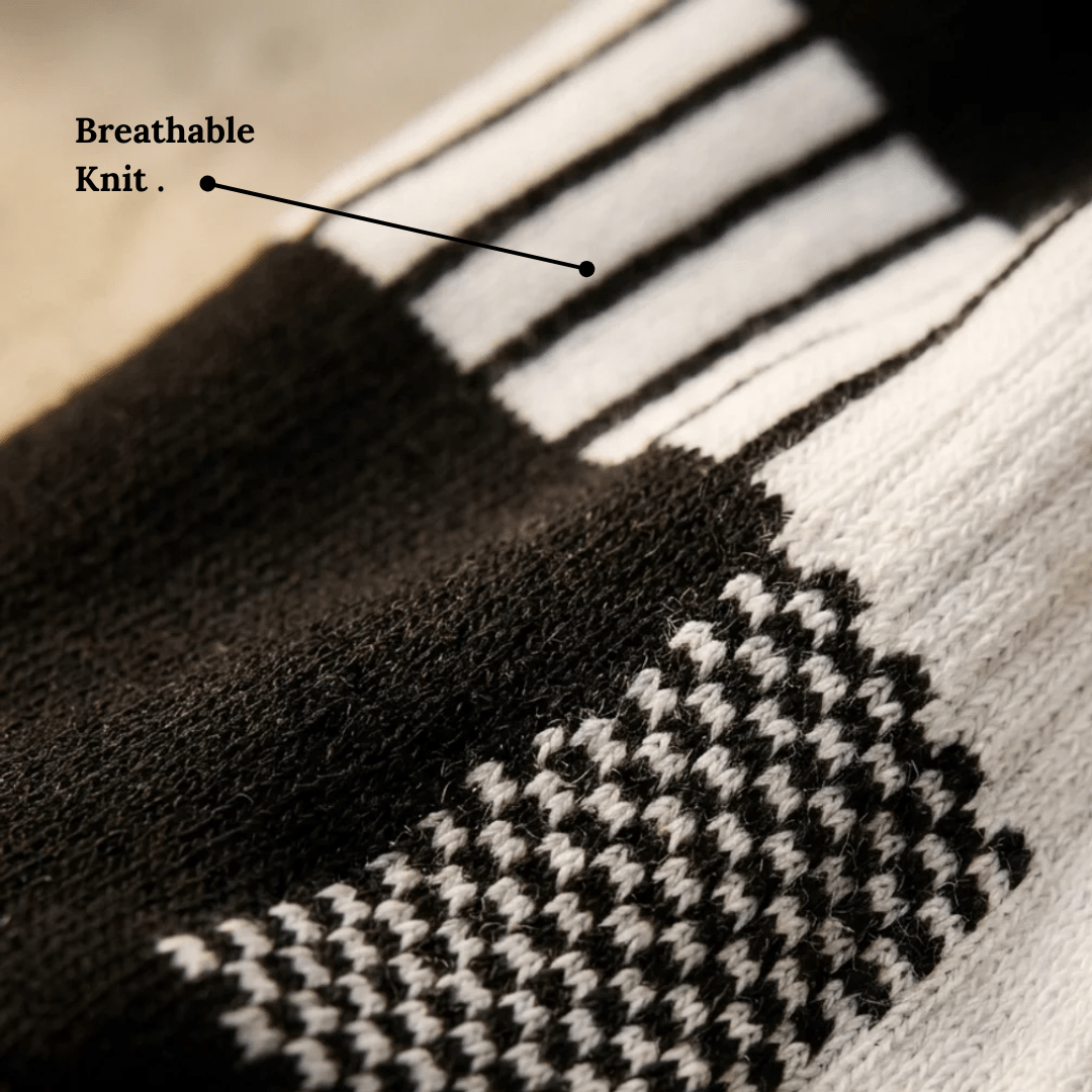 '-Airofit Cushioned Ankle Socks-Black/white-
