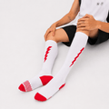 '-Flash Performer Knee length Socks - White/Red-