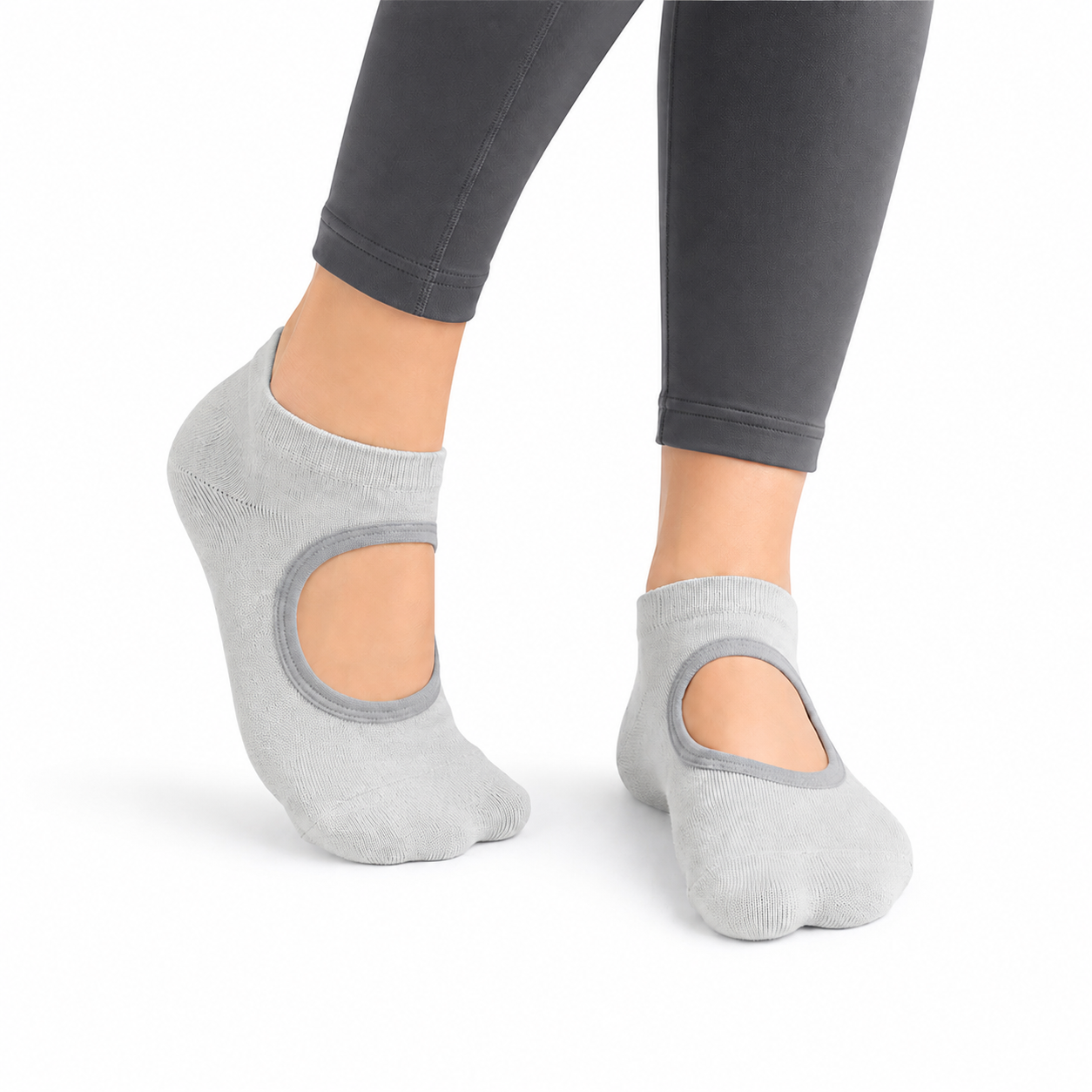 Women's Yoga/Pilates Studio Socks- Grey