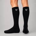 '-Sports Solid Knee length Socks - Black-