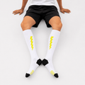 '-Flash Performer Knee length Socks - White/Neon-