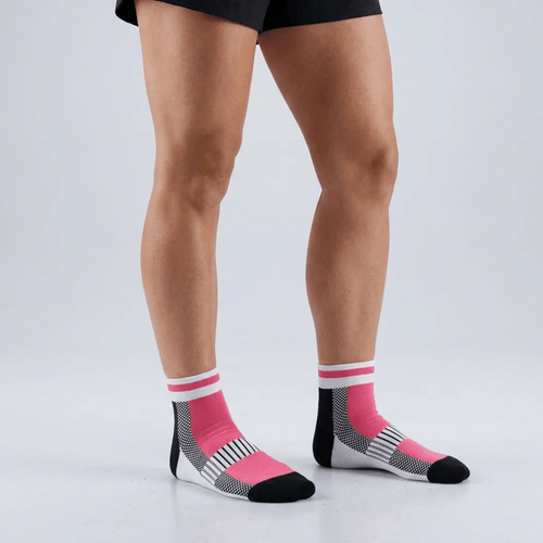 '-Airofit Cushioned Ankle Socks-Pink/White-