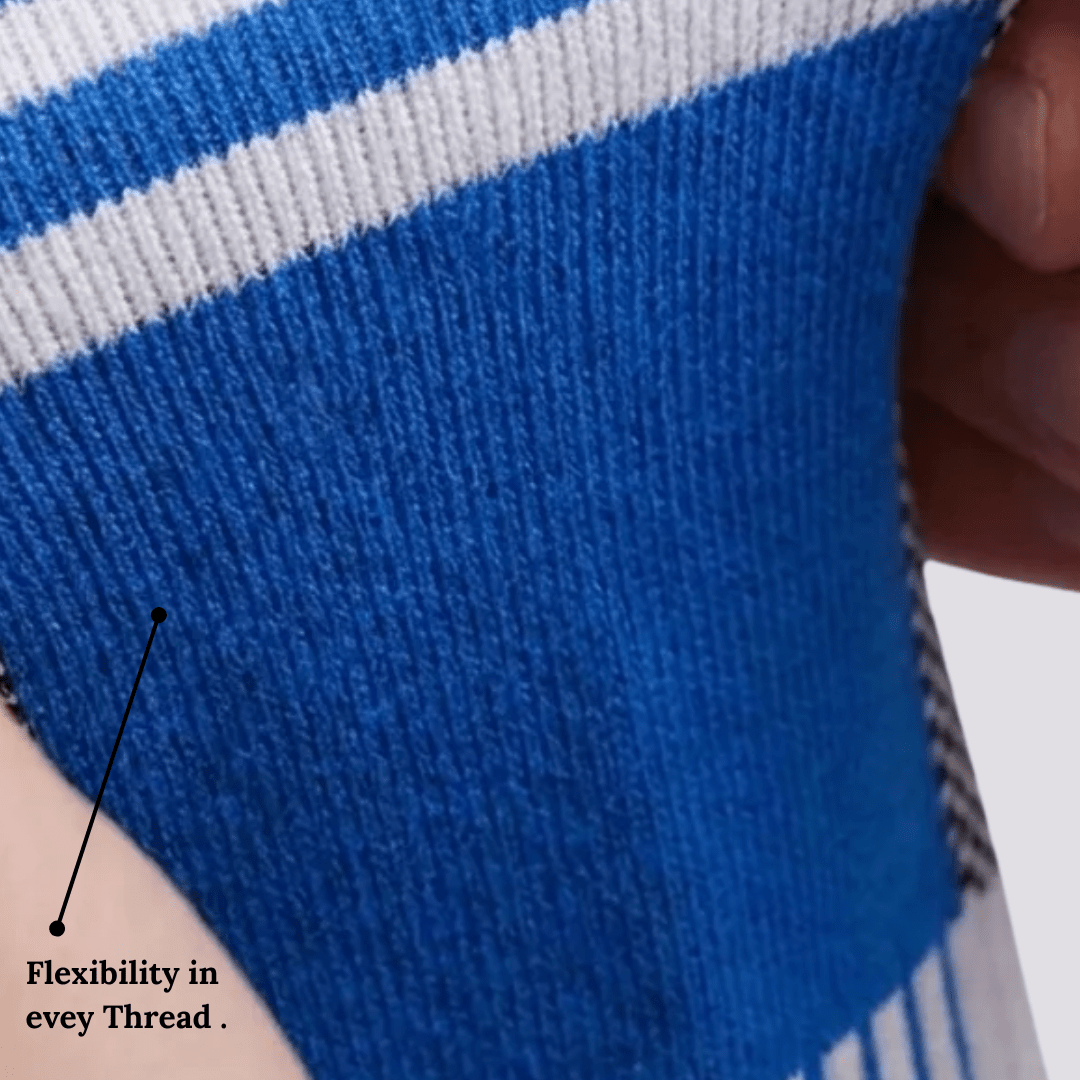 '-Airofit Cushioned Ankle Socks-Blue/White-
