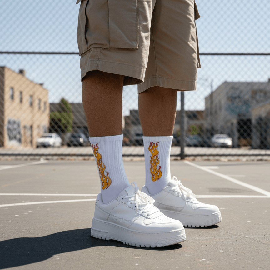Elemental Flicker: Ignite Your Vibe - Sockscarving - Feel The Comfort