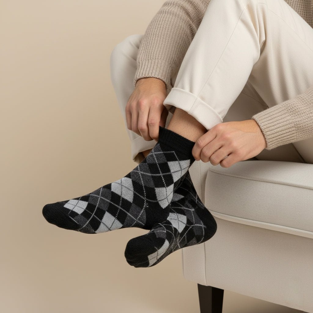 Winter Argyle: Refined Warmth - Sockscarving - Feel The Comfort