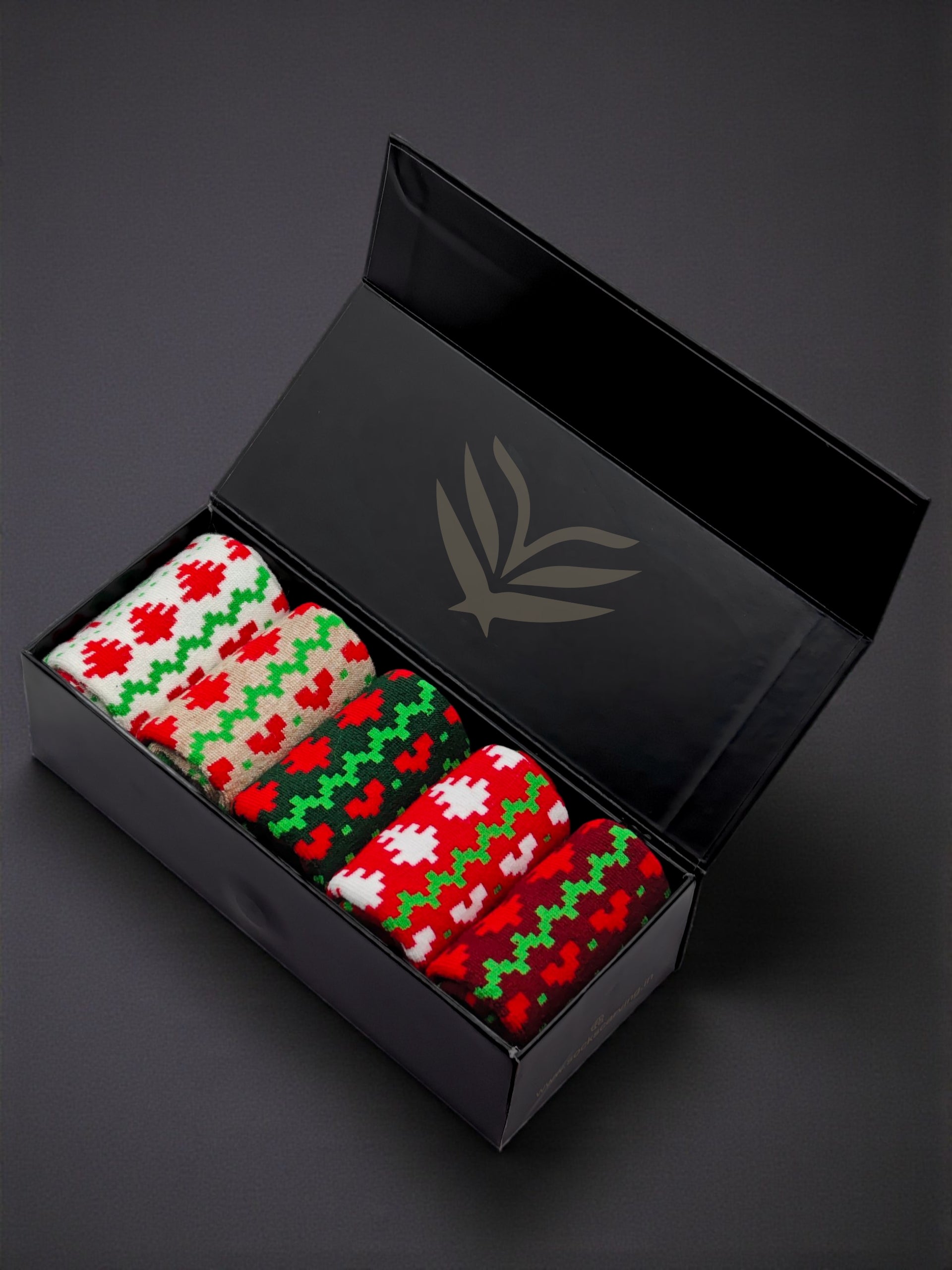 Fireplace Fleece Christmas Socks (5-Pack)