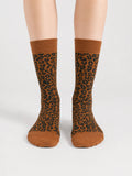 Safari- Classic Leopard Ultra Light Designer Crew Sock